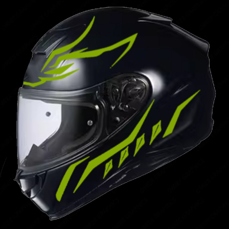 Motorcycle Gear Yellow - Adesivos Decorativos para Motocicletas em Amarelo,