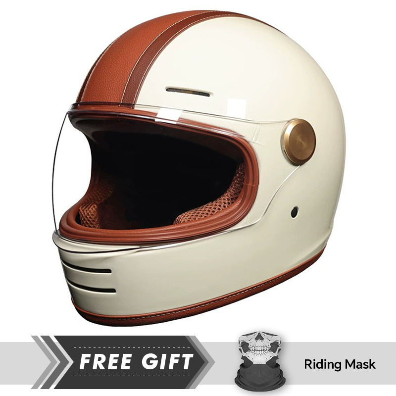 Motorcycle Gear In Store - Capacetes de motocicleta de couro retrô