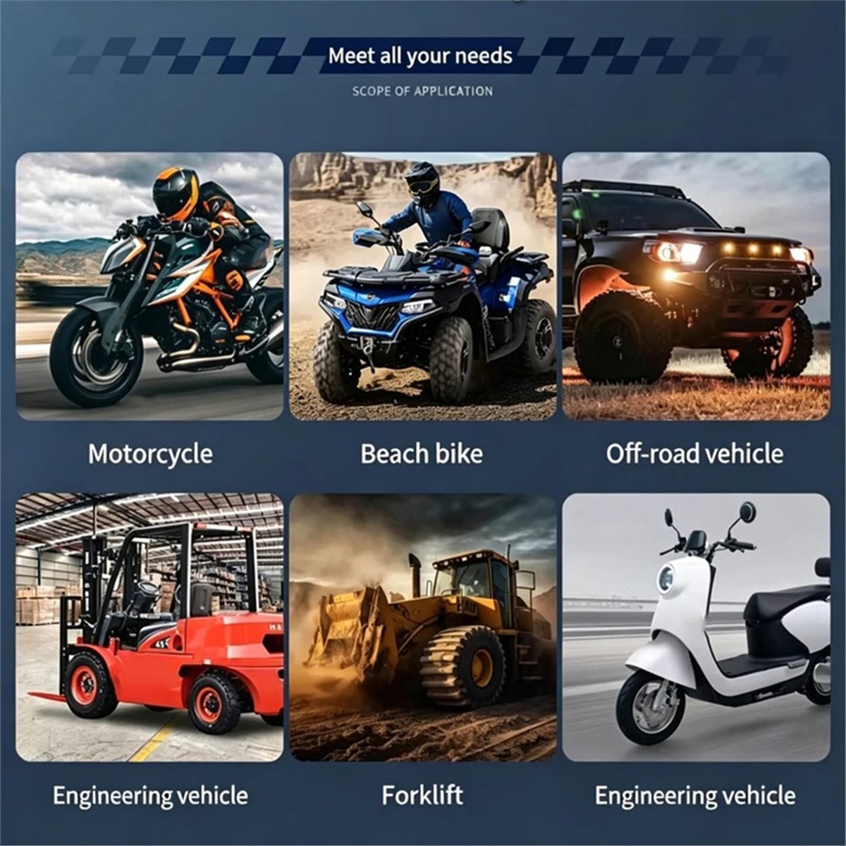 Motorcycle Gear Manufacturers - Farol de LED de 3 polegadas