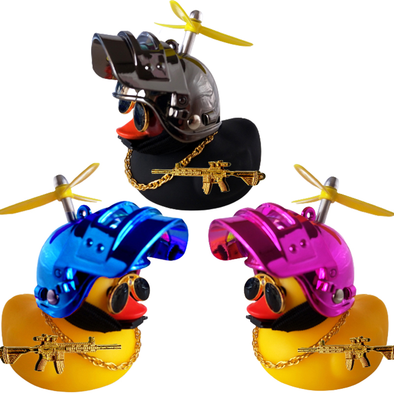 Motorcycle Gear Yellow - Pato amarelo com capacete para bicicleta