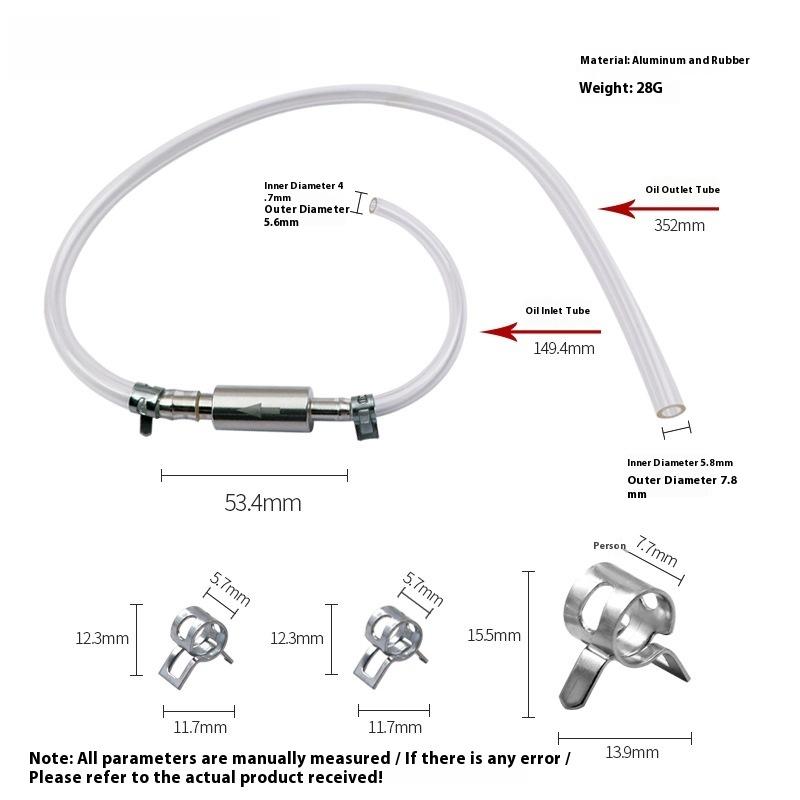 Motorcycle Gear Jammer - 1 conjunto durável sangrador fluido mangueira