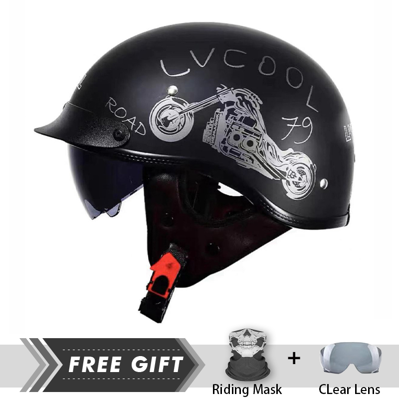 Motorcycle Gear In Store - Capacete leve de meia face para