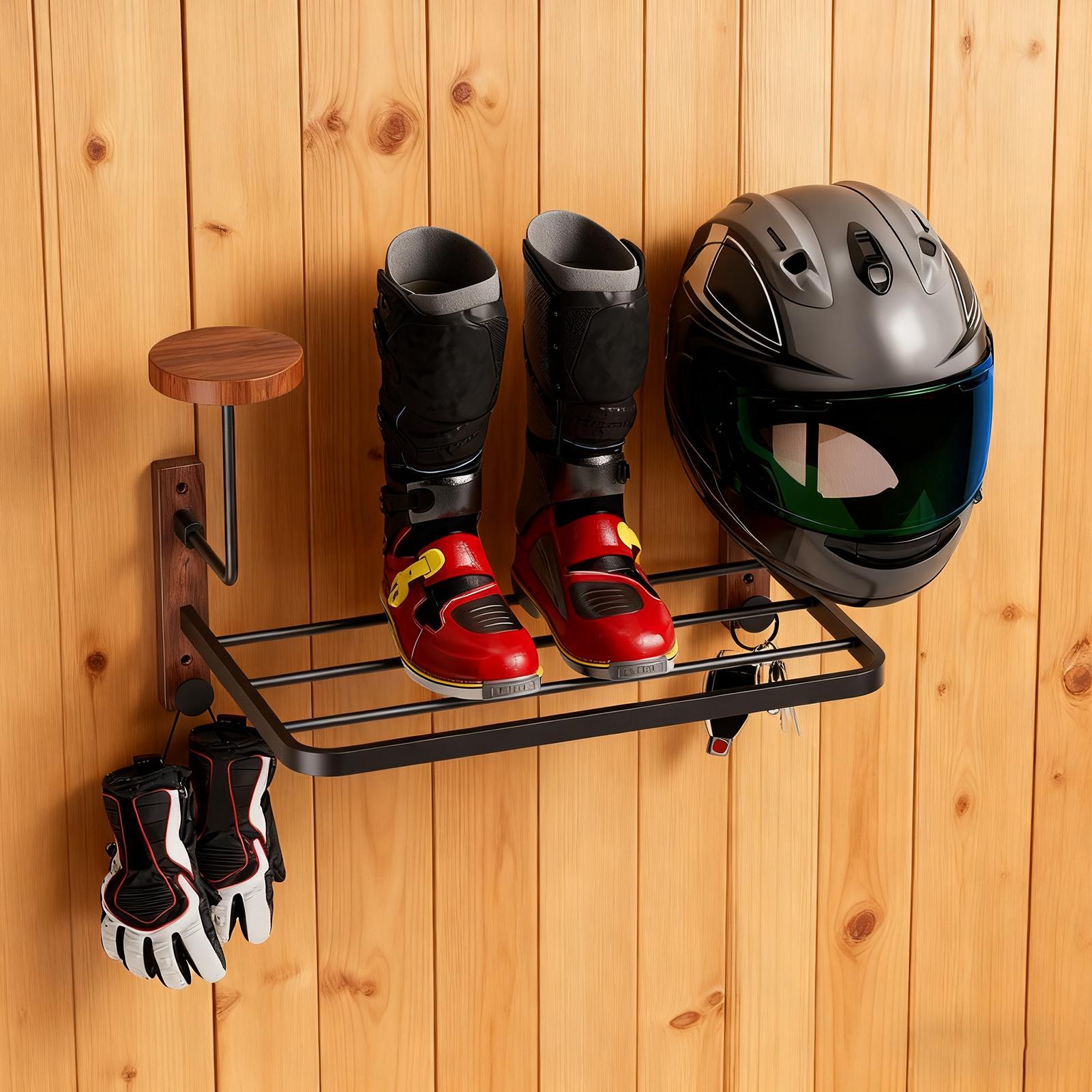 Suporte de parede rústico para - Motorcycle Gear Garage Storage avaliação e preço