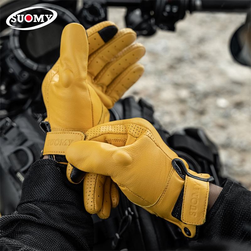 Luvas de Couro Retrô Amarelas  - Motorcycle Gear Yellow avaliação e preço
