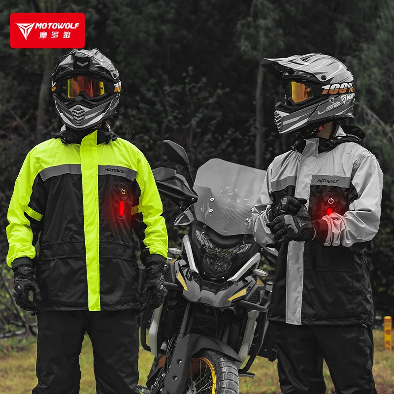 Motowolf motocicleta casaco de - Motorcycle Rain Suit avaliação e preço