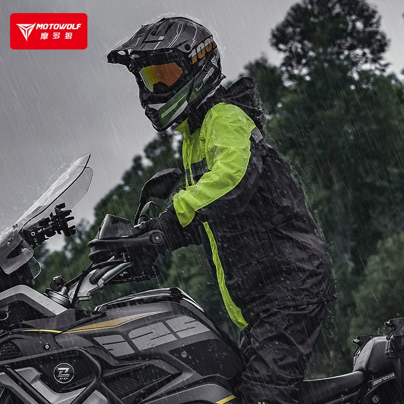 Motowolf motocicleta casaco de - Motorcycle Rain Suit avaliação e preço