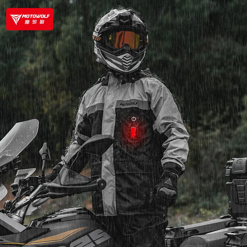 Motowolf motocicleta casaco de - Motorcycle Rain Suit avaliação e preço