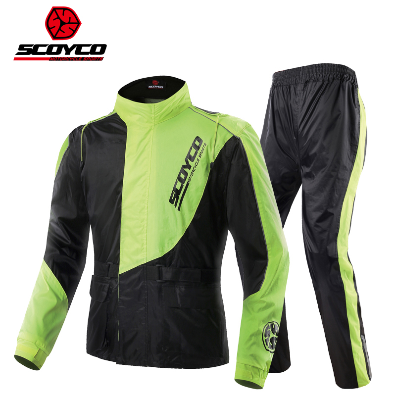 Scoyco motocicleta equitação c - Motorcycle Rain Suit avaliação e preço