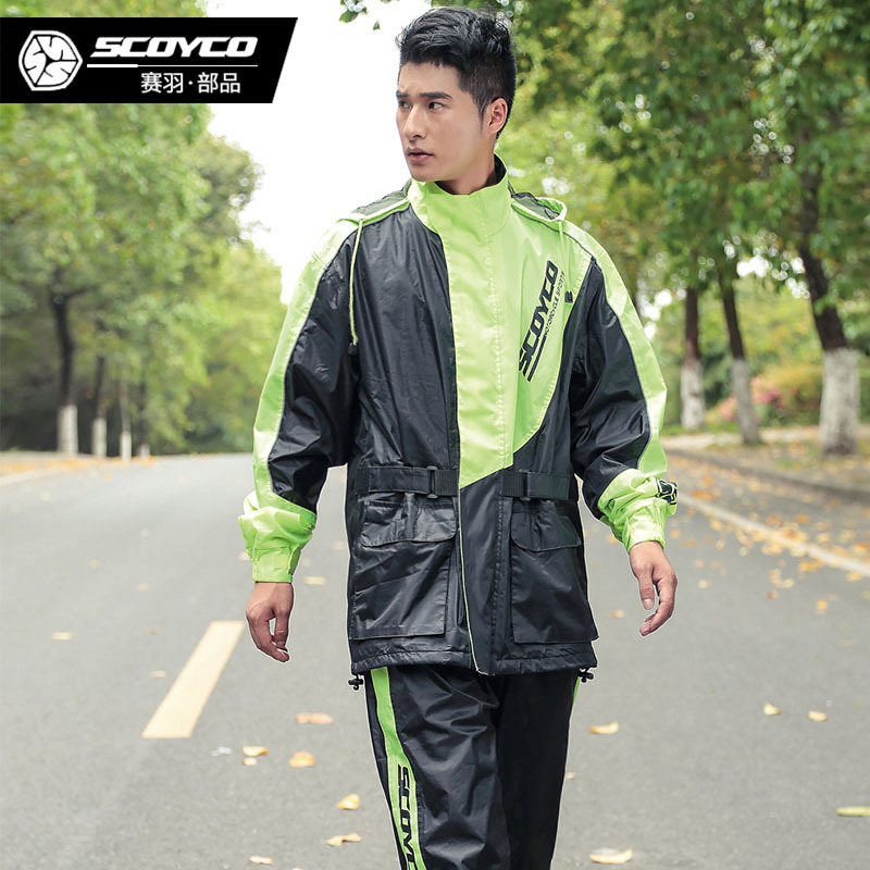 Scoyco motocicleta equitação c - Motorcycle Rain Suit avaliação e preço