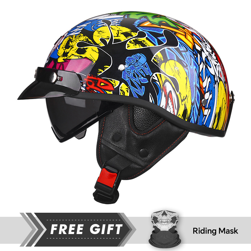 Meio capacete da motocicleta d - Motorcycle Gear In Store avaliação e preço