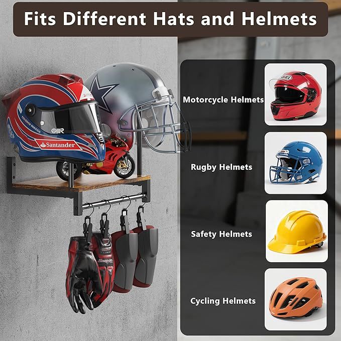 Suporte de Capacete de Parede  - Motorcycle Gear Garage Storage avaliação e preço