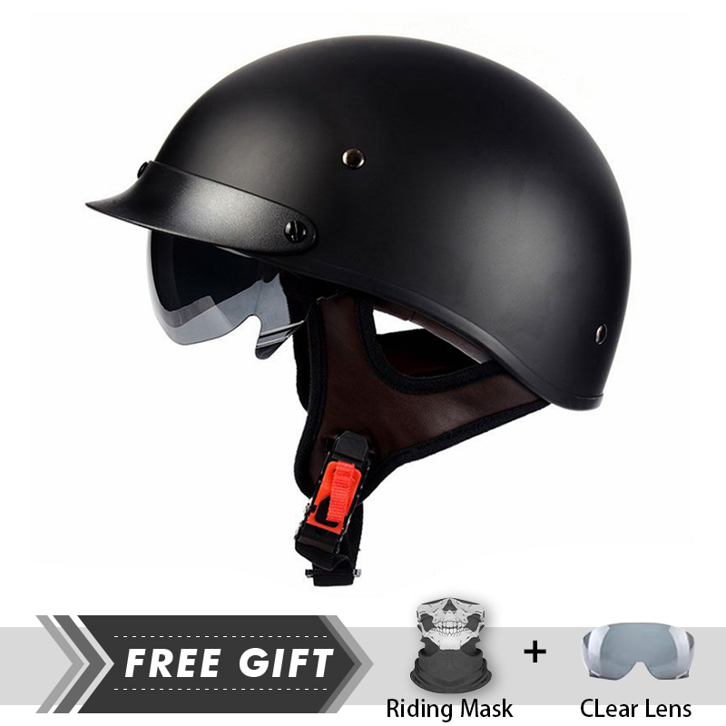 Capacete leve de meia face par - Motorcycle Gear In Store avaliação e preço