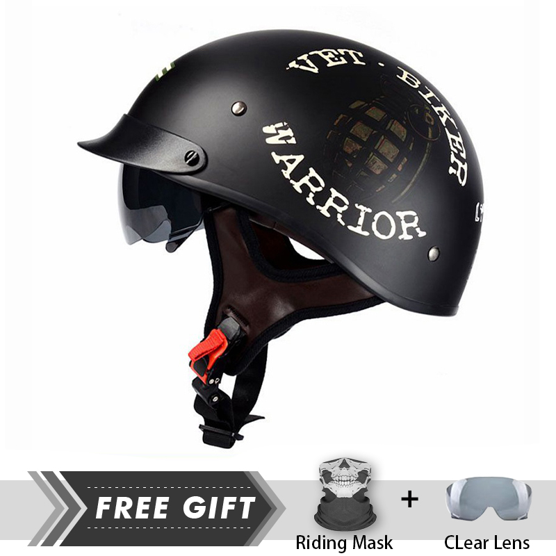 Capacete leve de meia face par - Motorcycle Gear In Store avaliação e preço